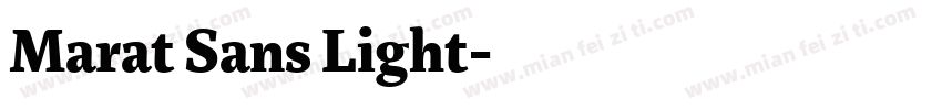 Marat Sans Light字体转换
